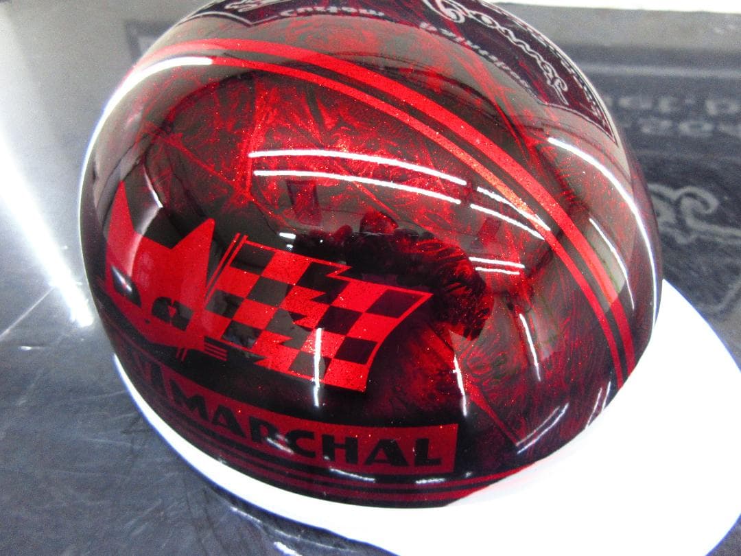 ３つボタン！送料込！！カスタムコルク半　マーシャル　赤ラップラメ最安値028