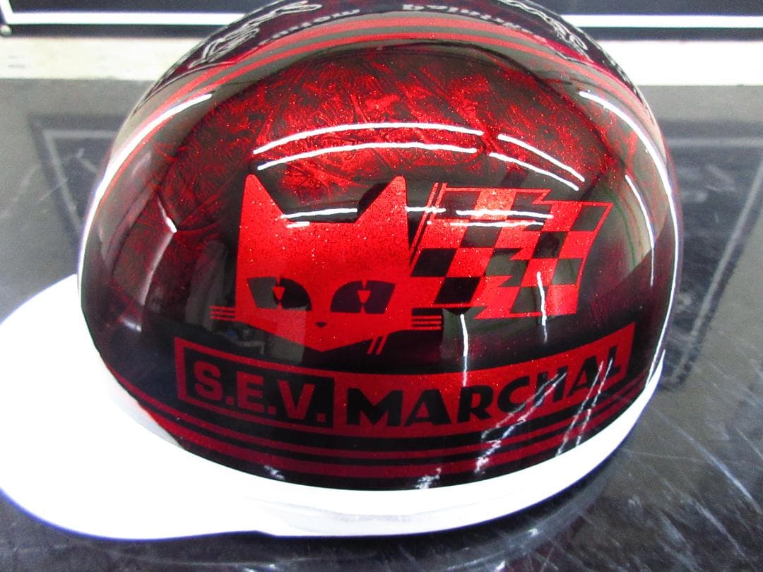 ３つボタン！送料込！！カスタムコルク半　マーシャル　赤ラップラメ最安値028