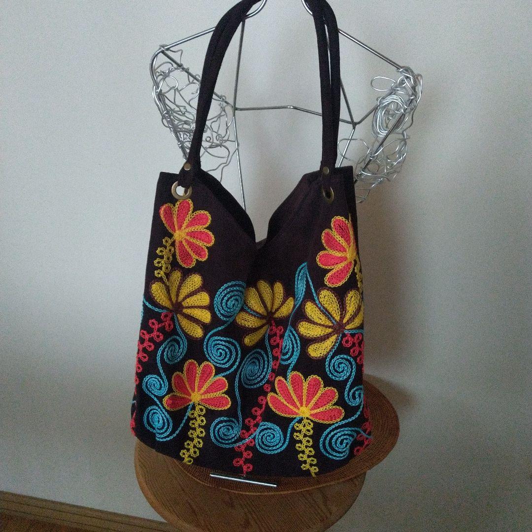 花刺繍バッグ❣️