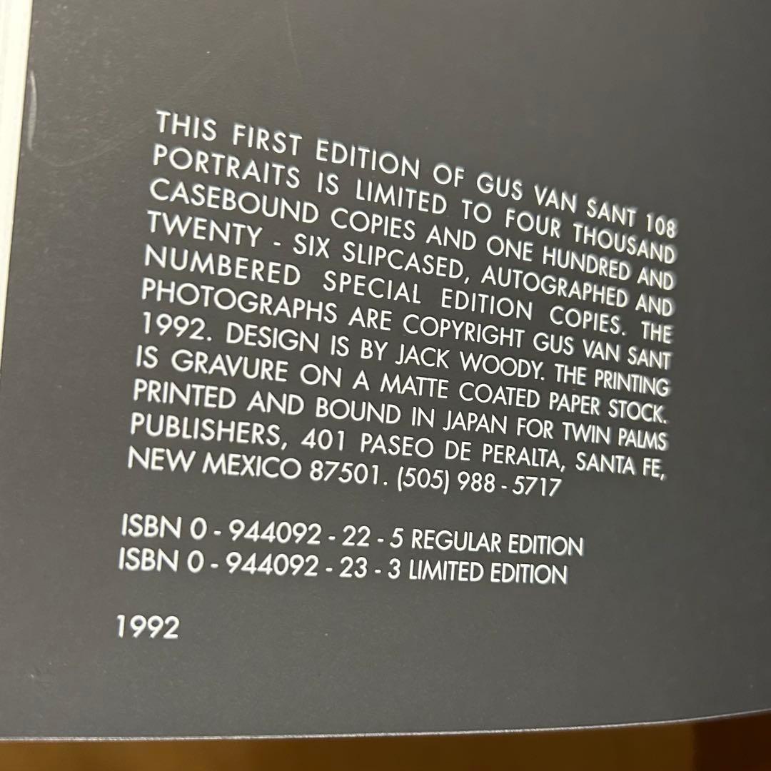 貴重　GUS VAN SANT ／108 PORTRAITS 写真集