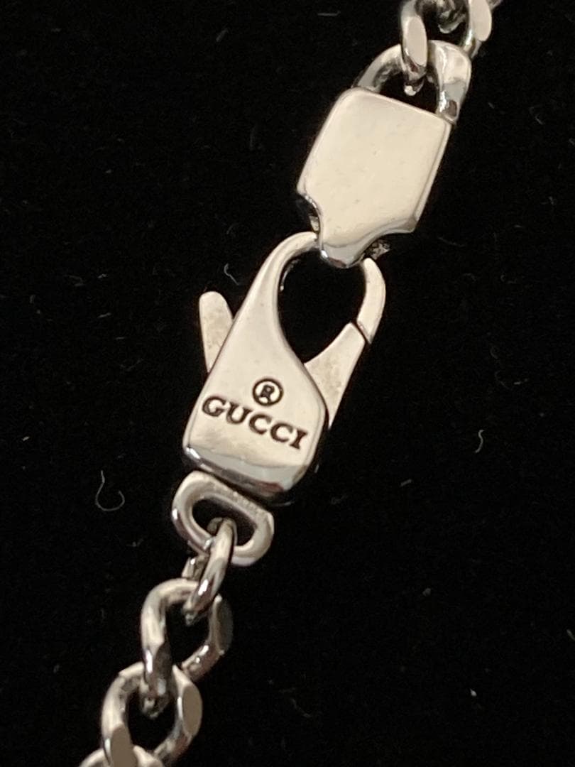 「1256」Gucci シルバー チェーンネックレス GGロゴ 重さ16.6g
