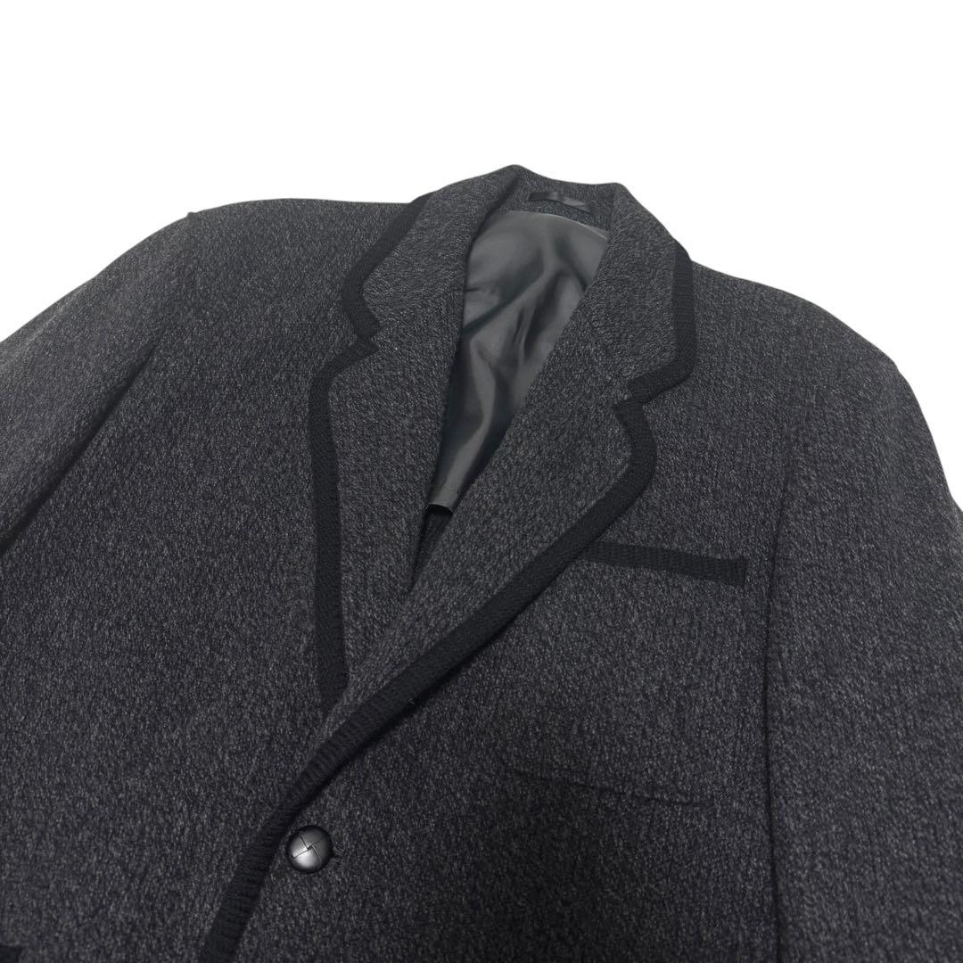 美品 Dior ニット　ウール　テーラードジャケット　バイカラー　くるみボタン