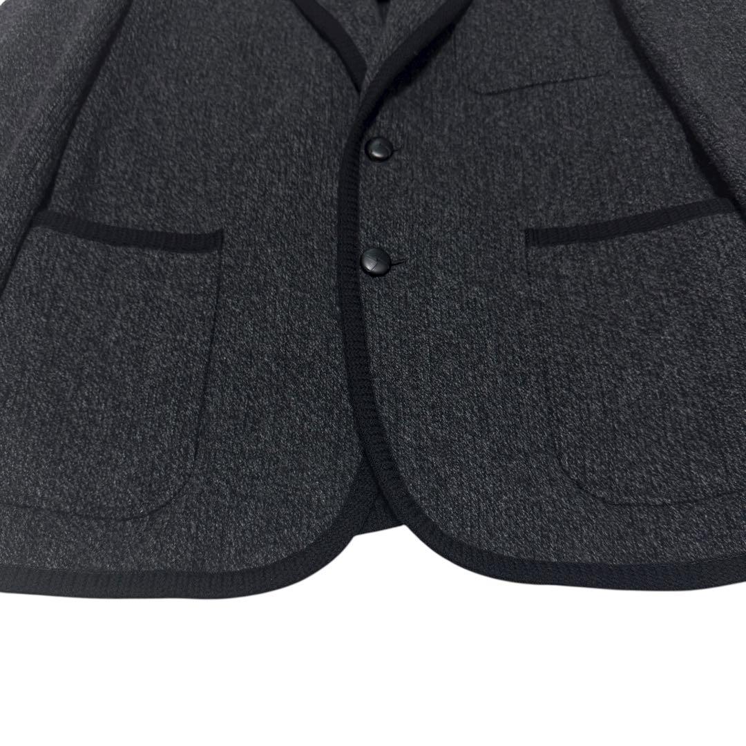 美品 Dior ニット　ウール　テーラードジャケット　バイカラー　くるみボタン