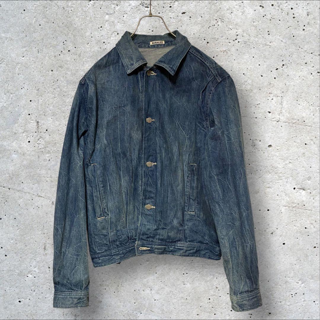 ぼ*ー様 オーラリー SELVEDGE FADED LIGHT DENIM BL