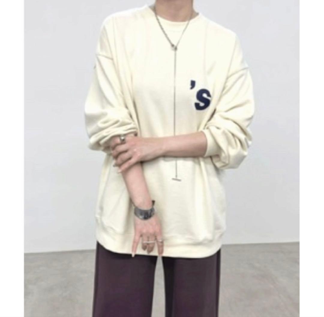 NUS ヌース　バックロゴプルオーバー　アイボリー