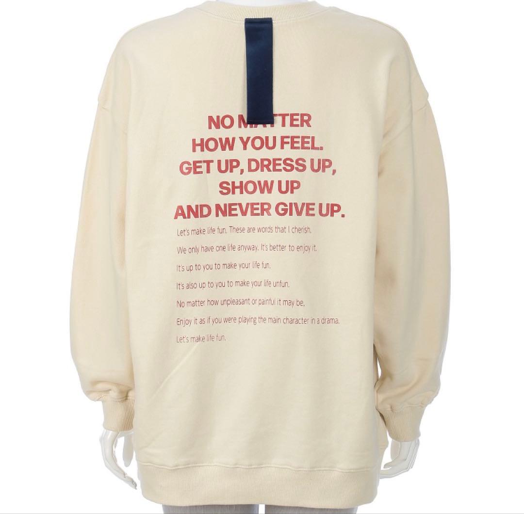 NUS ヌース　バックロゴプルオーバー　アイボリー