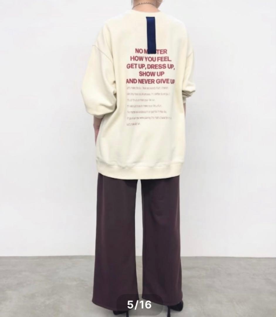 NUS ヌース　バックロゴプルオーバー　アイボリー