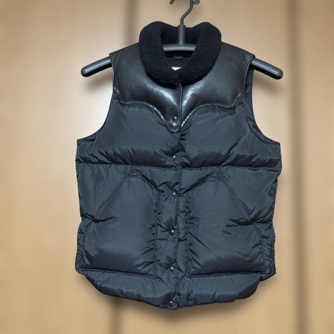 美品　Rocky Mountain ダウンベスト　ムートン襟　クリスティ　日本製