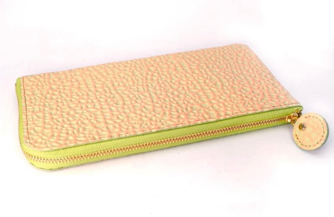 メロンデザイン　牛革財布　ハンドメイド