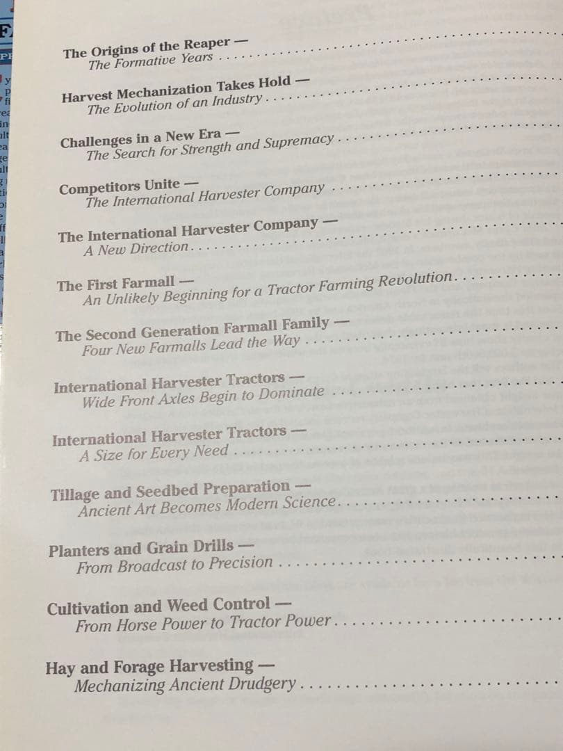 洋書 INTERNATIONAL HARVESTER FARM EQUIPMENT