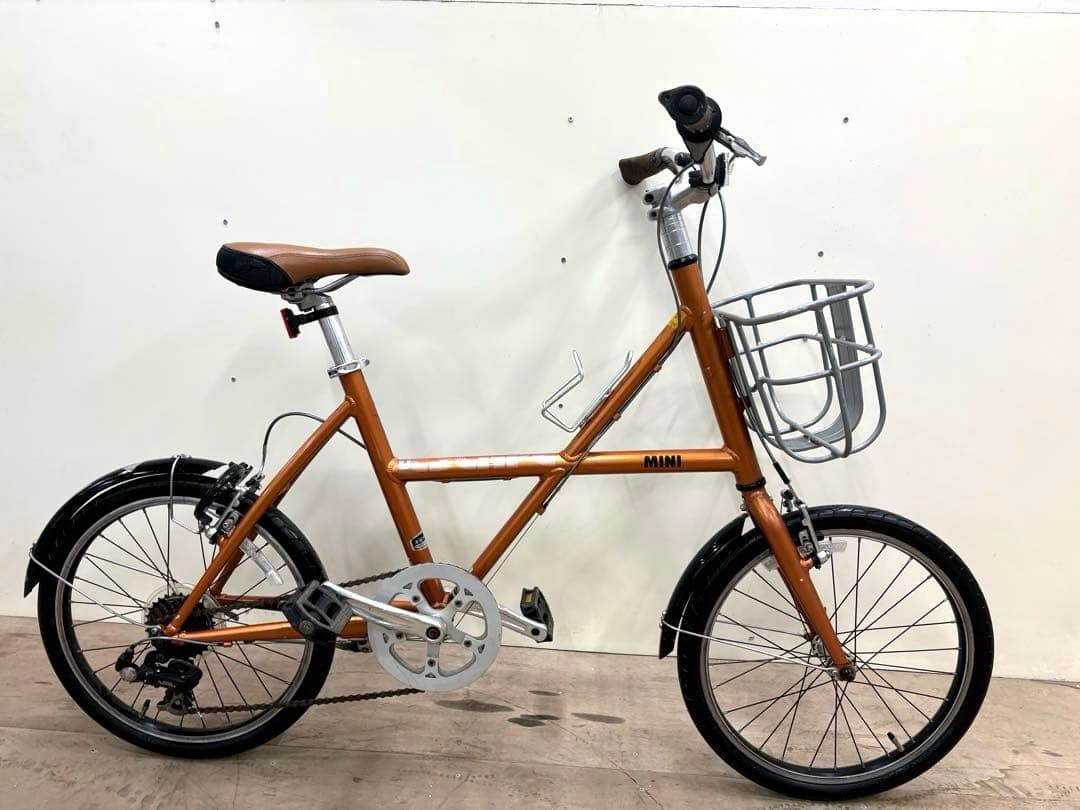 さいん　おしゃれミニベロオレンジ街乗り・通勤・通学に最適 コンパクトで軽快