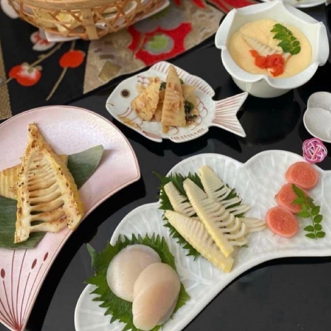 【新品】【大人気】有田焼幸楽窯　錦銀松葉形前菜皿3枚セット　縁起物