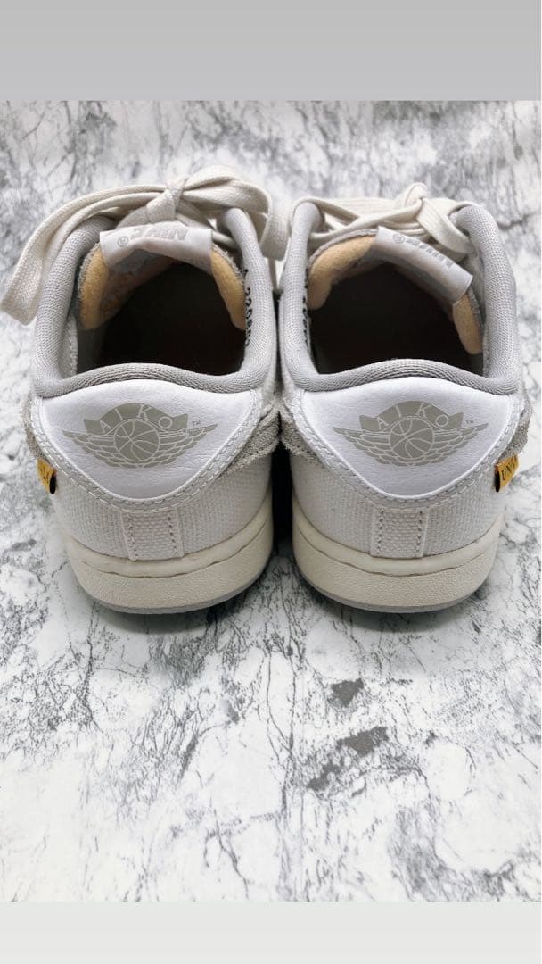 【新品未使用】ユニオン×ナイキ　エアジョーダン1 ローKO ホワイト　キャンバス