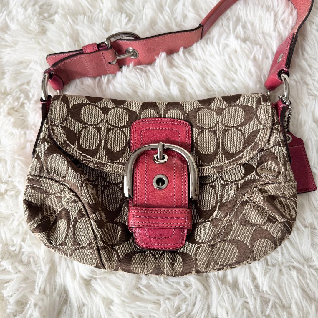 希少✨人気 コーチ ワンショルダーバッグ ピンク ソーホー 11860 肩掛け