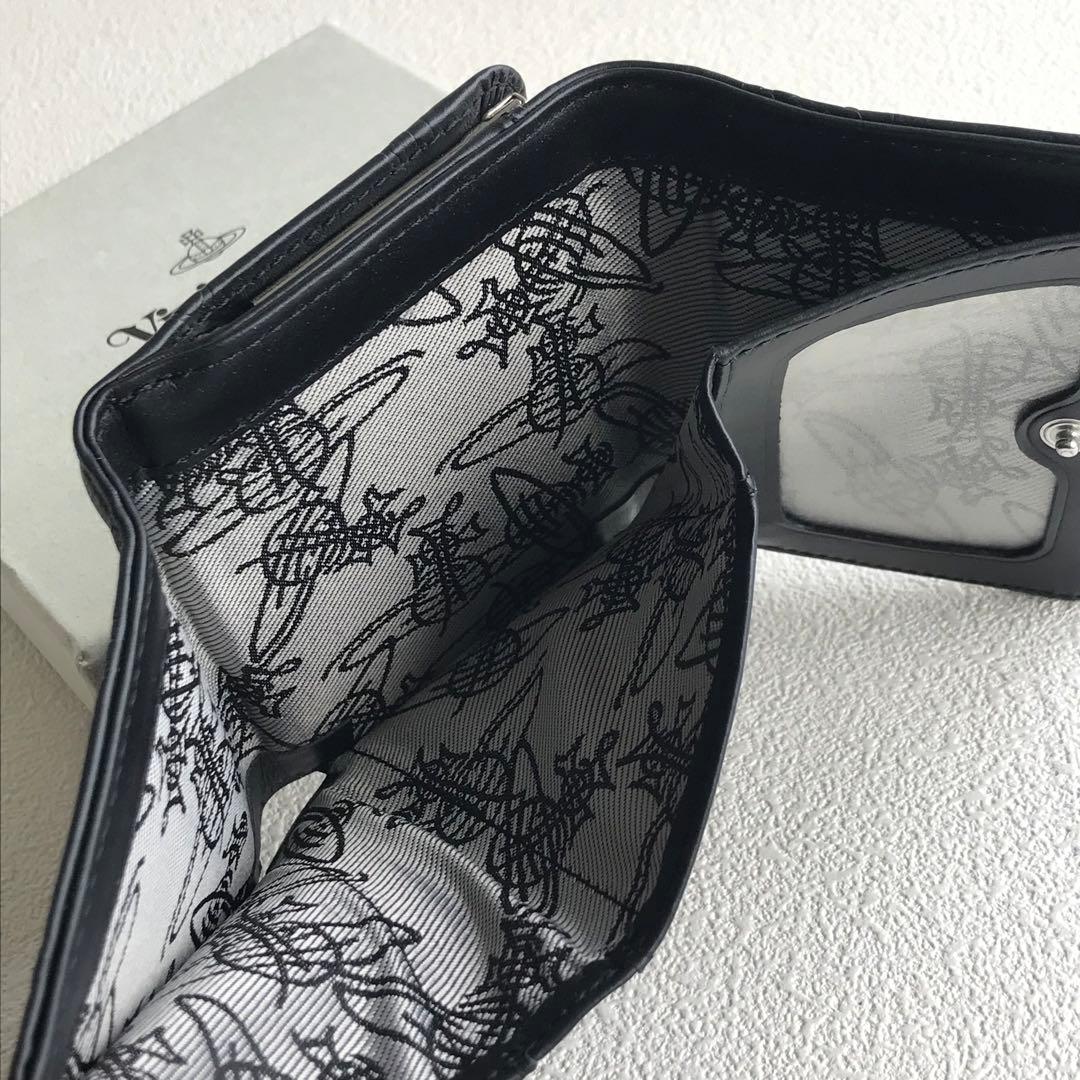Vivienne Westwood がま口三つ折り財布 黒