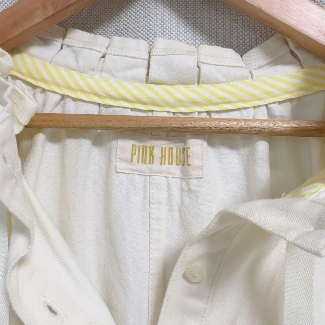 ピンクハウス　タック使いデニムワンピース