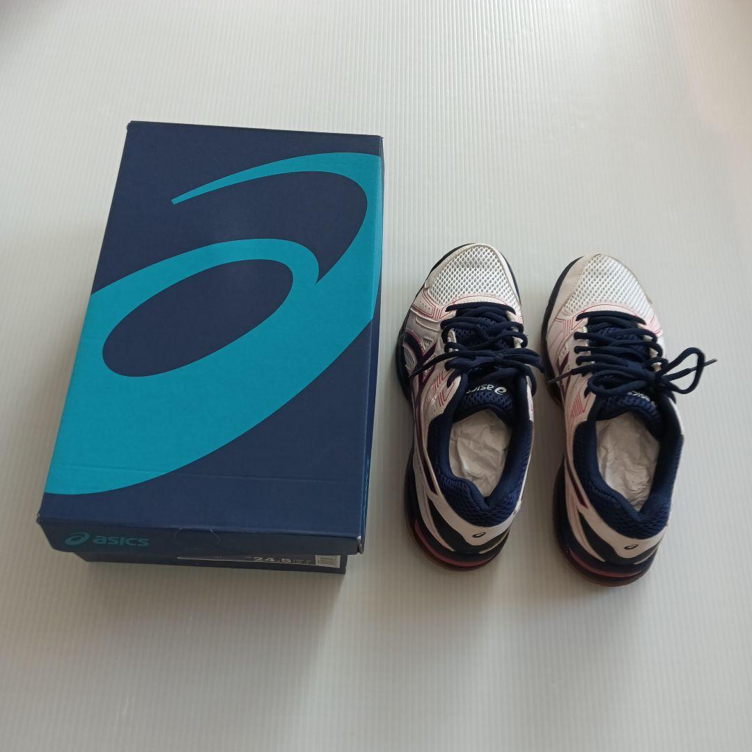 ASICS RYRUS バレーボールシューズ ホワイト/ネイビー/ピンク