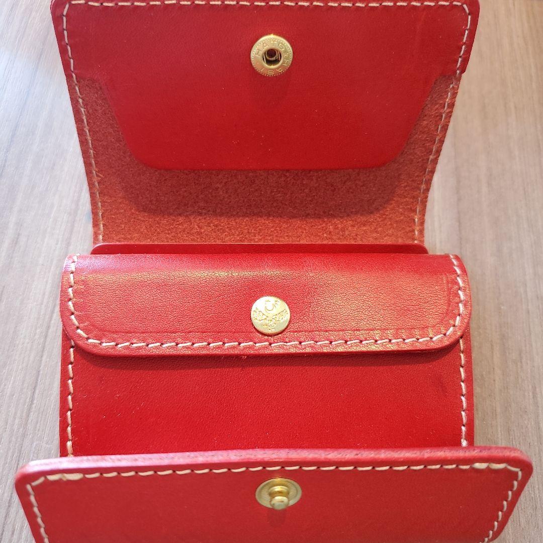 【専用】HUKURO 財布 三つ折り財布 手のひら財布 -minit- RED