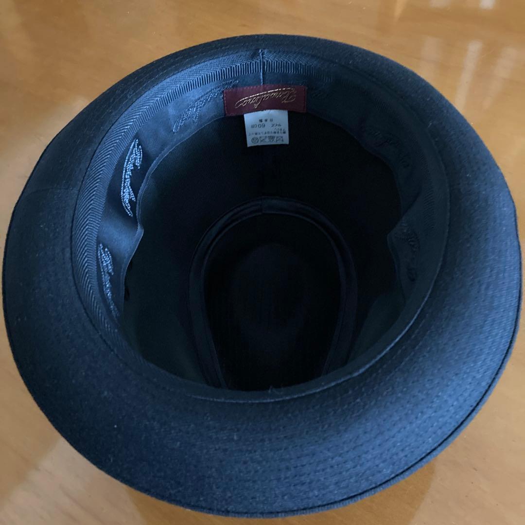 Borsalino 黒 ウール フェルトハット