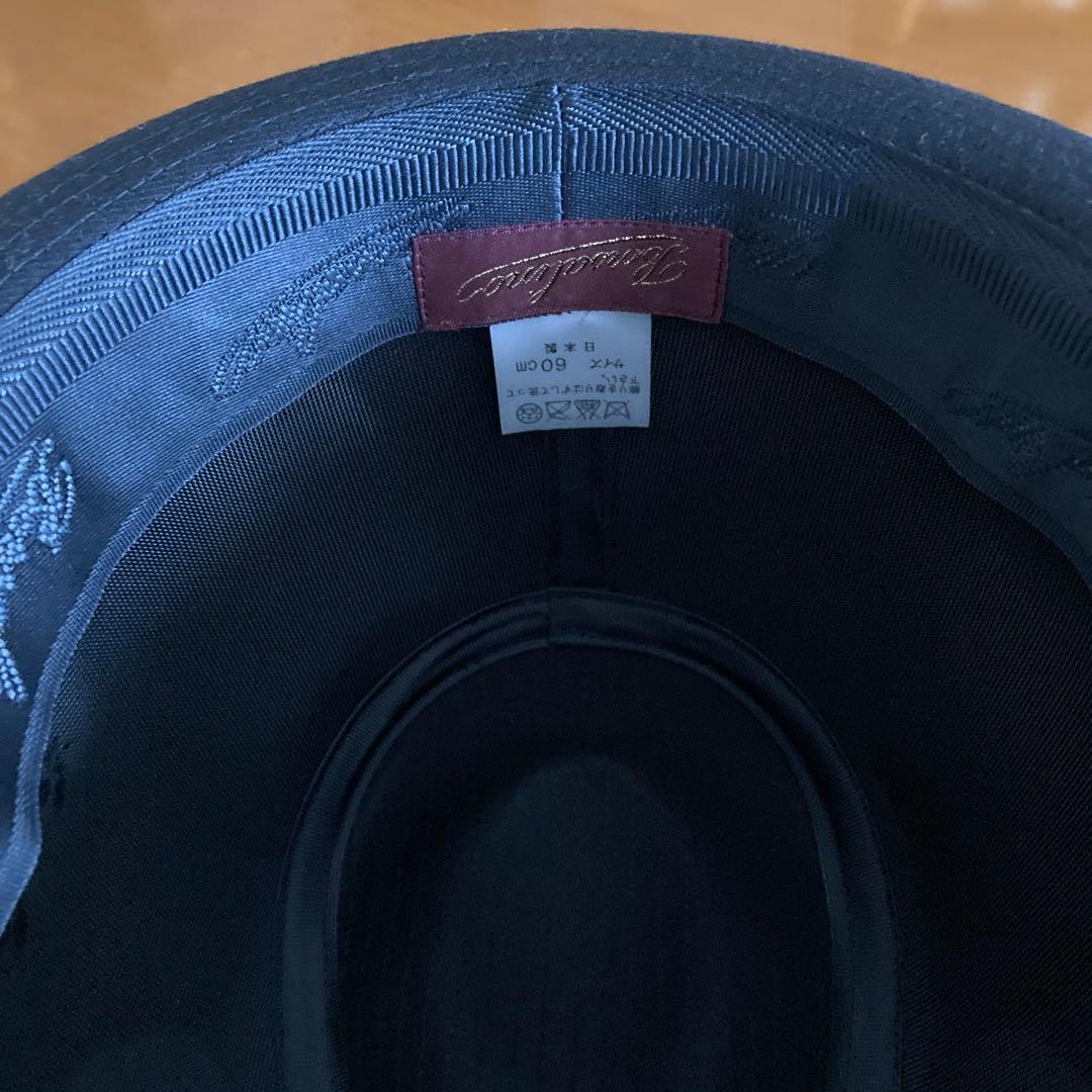 Borsalino 黒 ウール フェルトハット