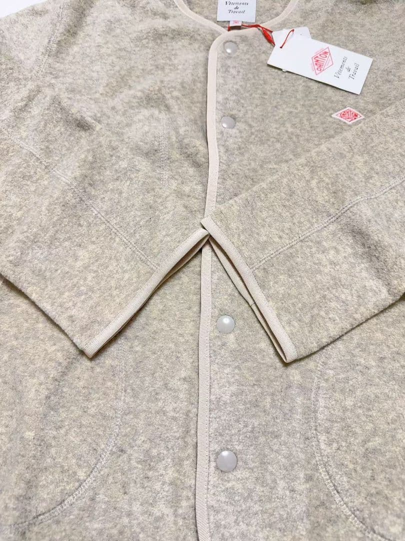 [タグ付き 未使用品]フリースノーカラージャケット レディース マーブル38