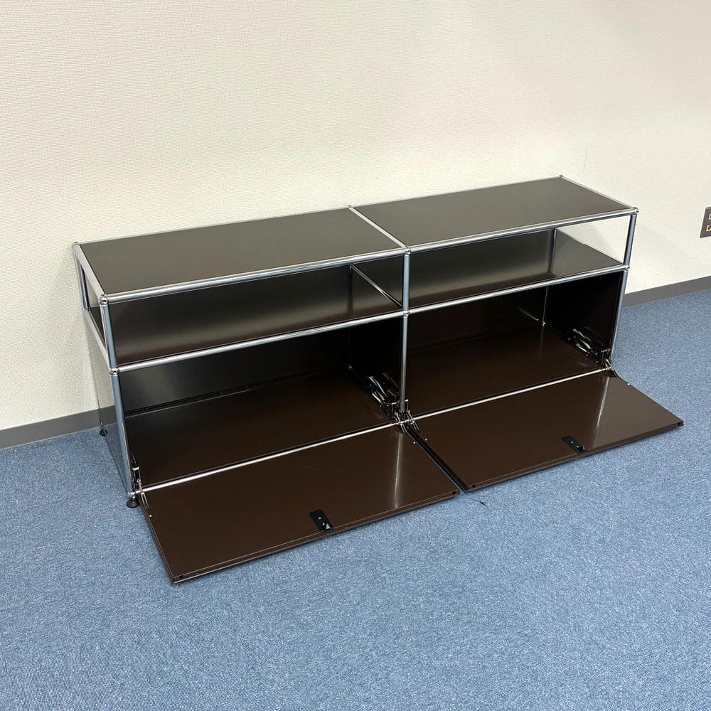 中古 USMハラー｜キャビネット リビング・テレビボード 2列2段 ブラウン