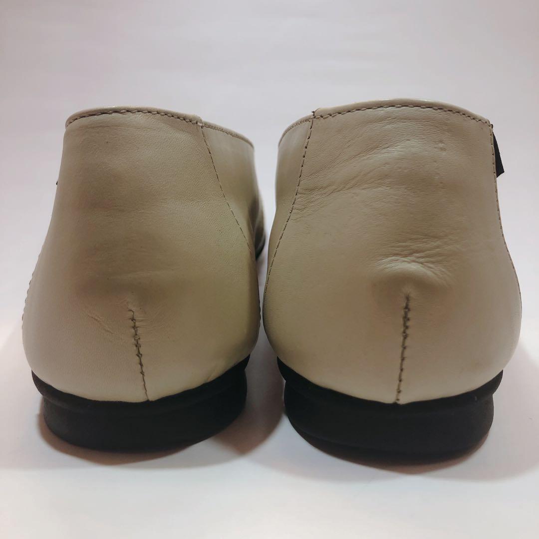 【極美品】カンペール　幅広　スクエアトゥ　フラットパンプス　レッドソール