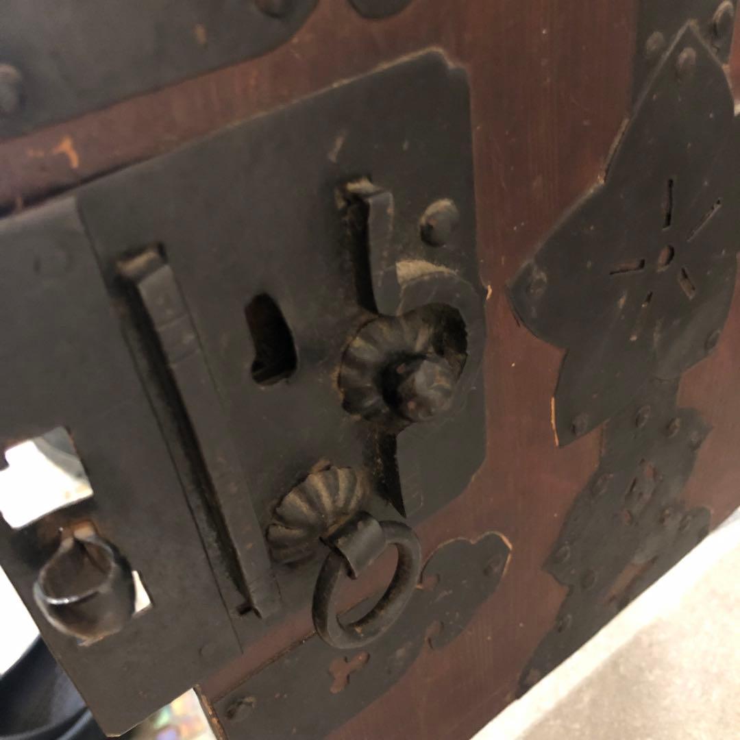 船箪笥　小箪笥　時代箪笥　銭箱　骨董　金具　開閉可