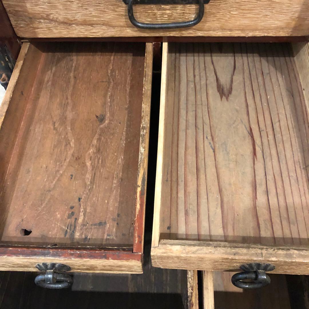 船箪笥　小箪笥　時代箪笥　銭箱　骨董　金具　開閉可