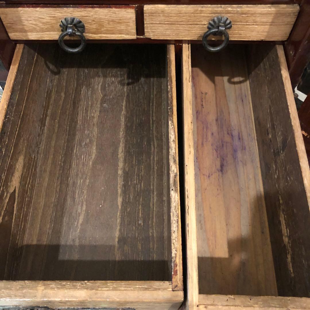 船箪笥　小箪笥　時代箪笥　銭箱　骨董　金具　開閉可