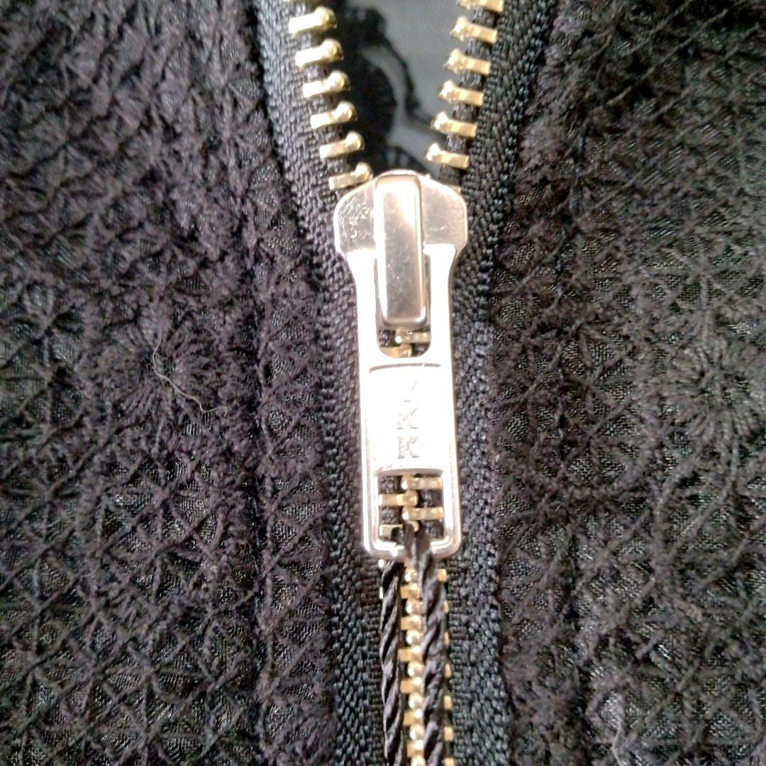 【新品】ヤマダヤ Vin ダブルジップチュールレースブルゾン ブラック サイズF