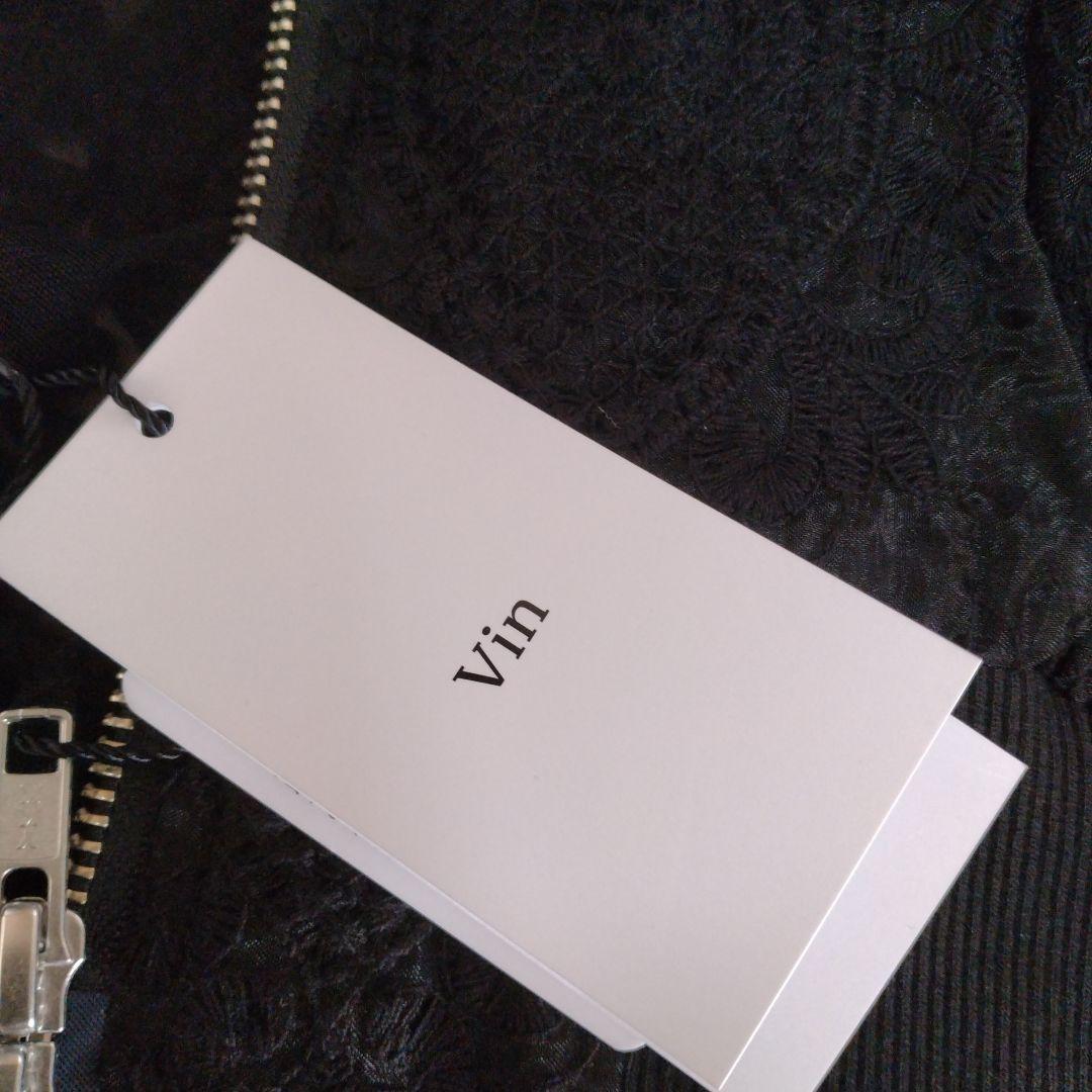 【新品】ヤマダヤ Vin ダブルジップチュールレースブルゾン ブラック サイズF