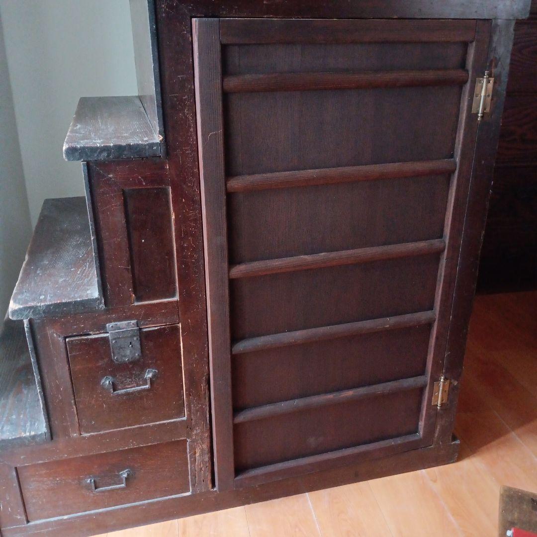 階段箪笥 　(送料込み) たんす　キャビネット　家具 幕末・明治初期