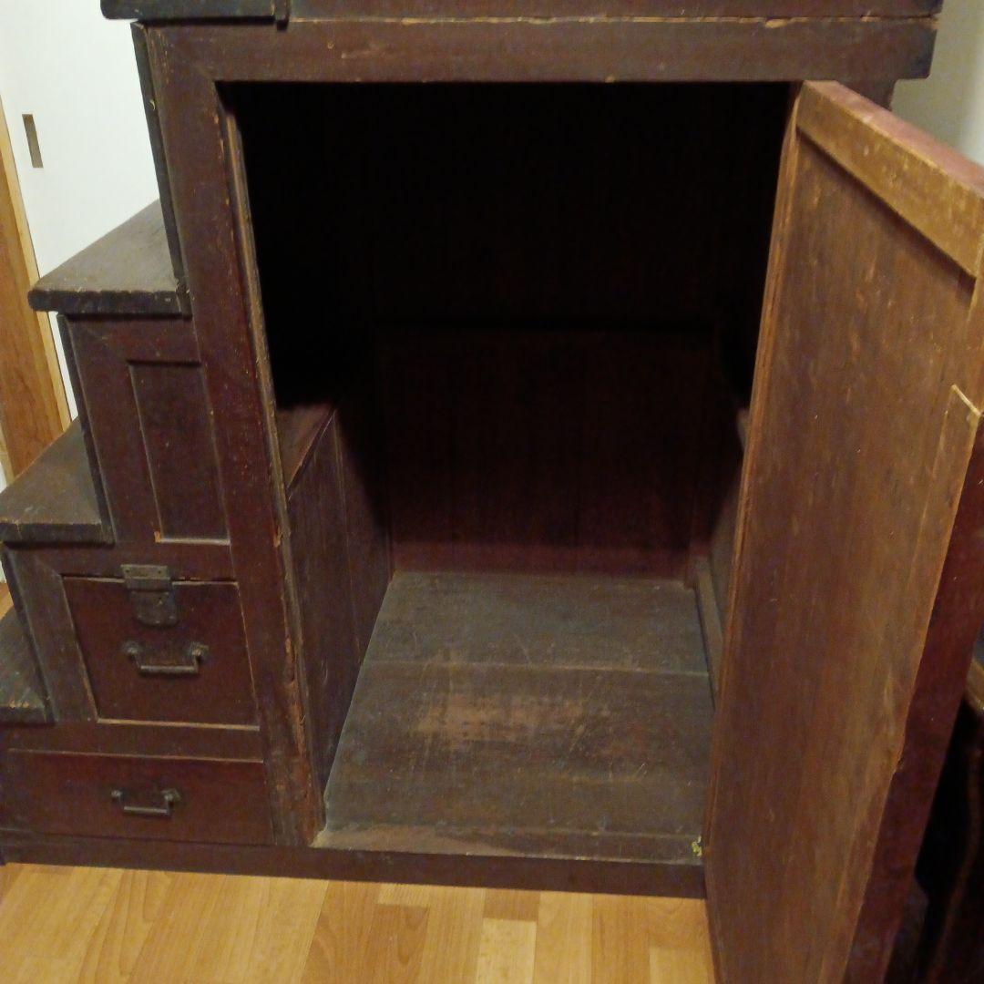 階段箪笥 　(送料込み) たんす　キャビネット　家具 幕末・明治初期