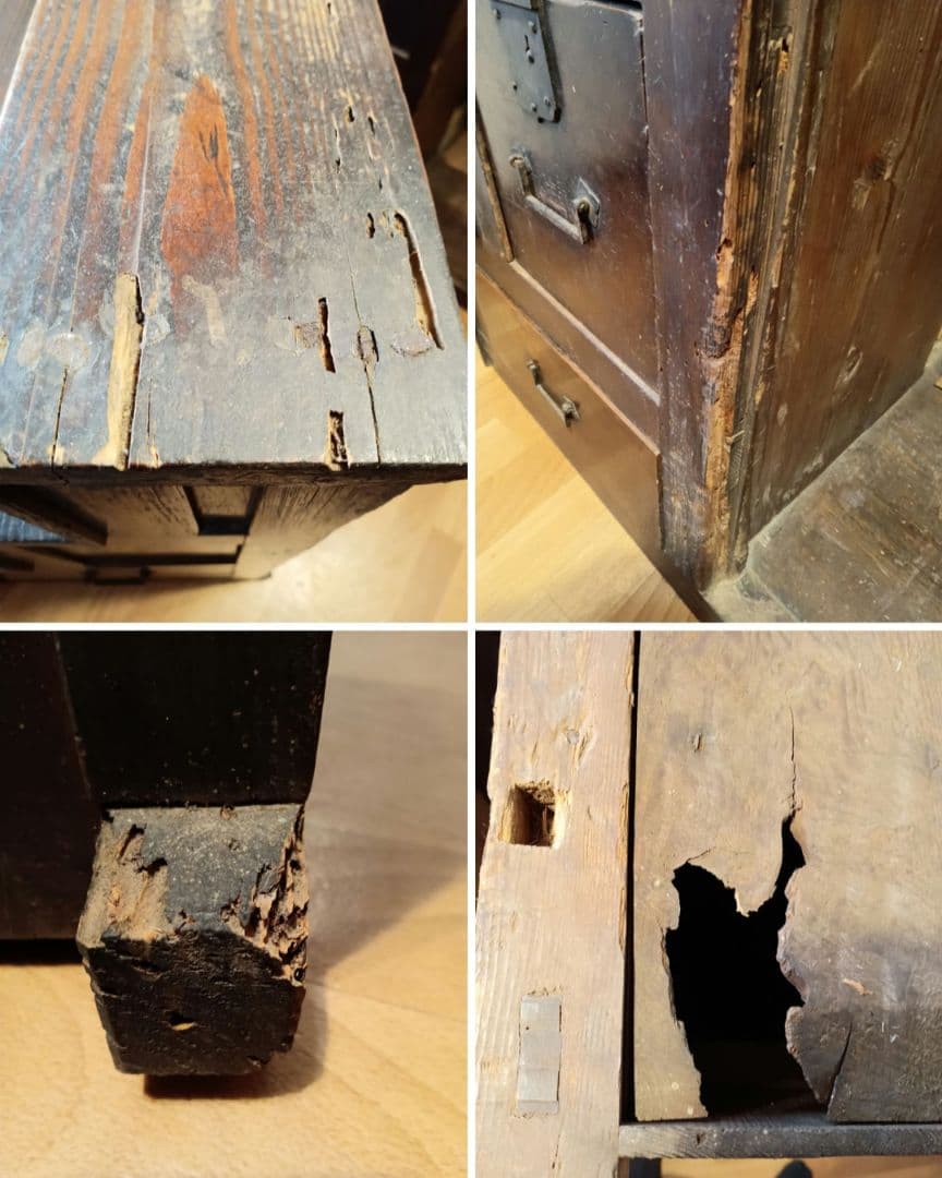 階段箪笥 　(送料込み) たんす　キャビネット　家具 幕末・明治初期