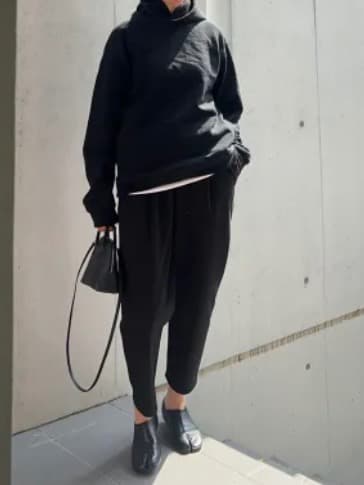 【新品】JULY NINE ふわもちパンツ/ブラック 36