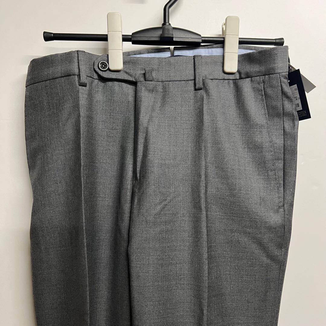 【新品未使用品】インコテックス スラックスパンツ ウール グレー 46