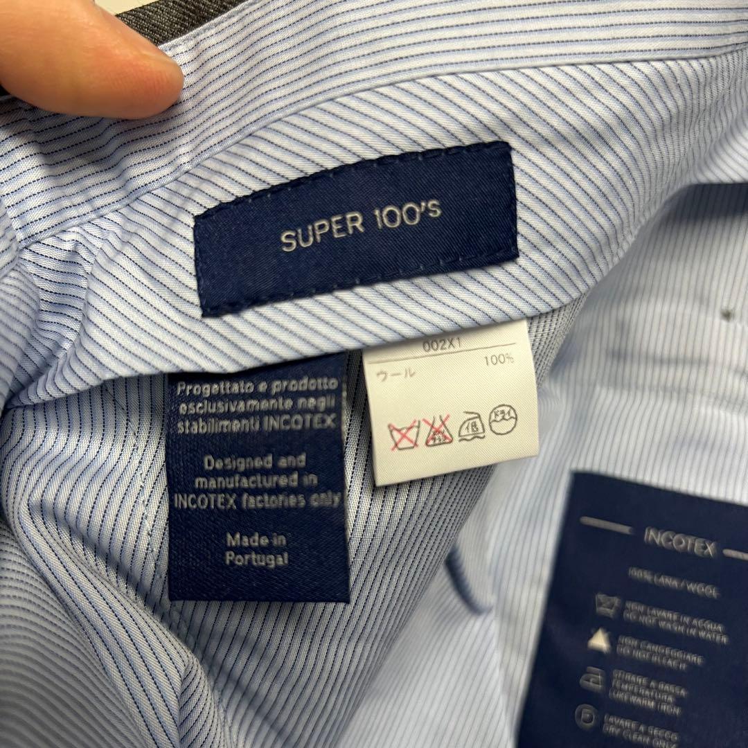 【新品未使用品】インコテックス スラックスパンツ ウール グレー 46