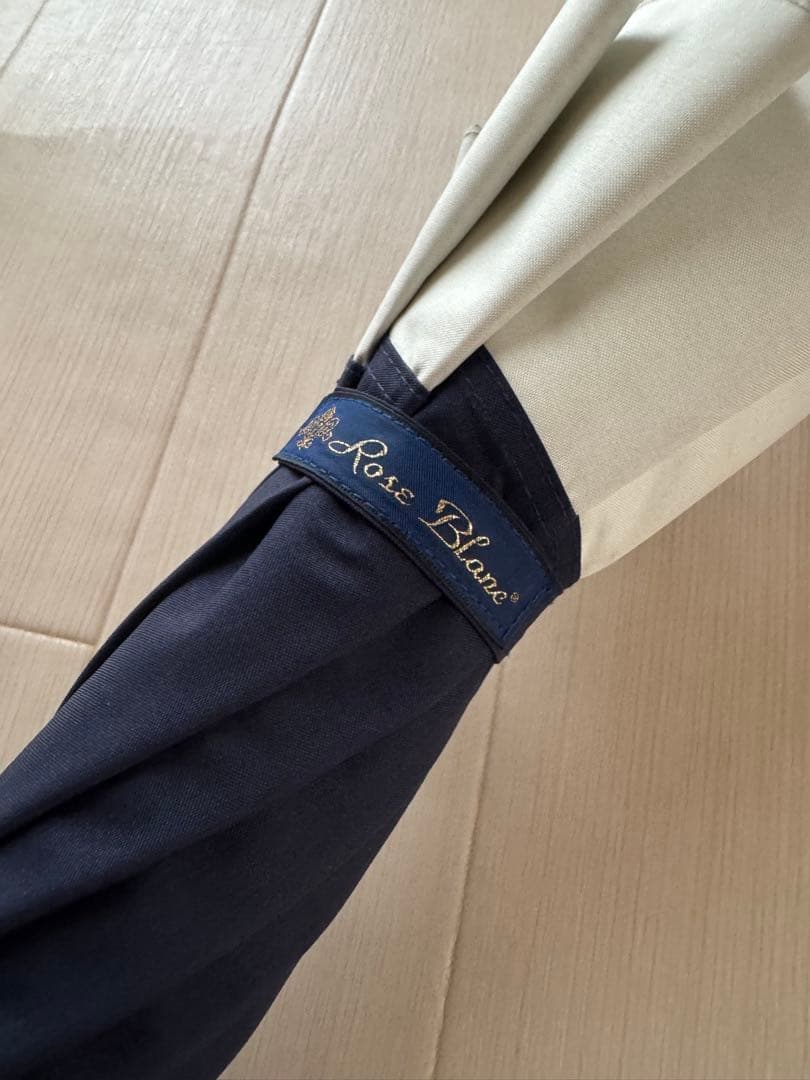 芦屋ロサブラン 100%遮光 ミドルコンビ ネイビー×アイボリー