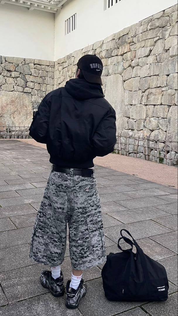 antidote-worldwide ファー付きブラックMA-1ジャケット S