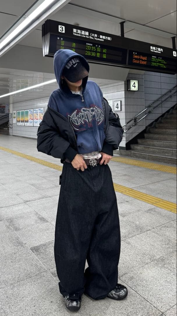 antidote-worldwide ファー付きブラックMA-1ジャケット S