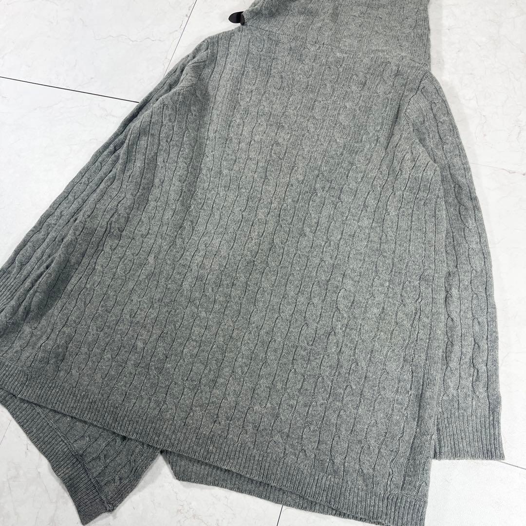 ✨美品 ポロラルフローレン 希少 ケープニット ケーブル レザーベルト希少XL