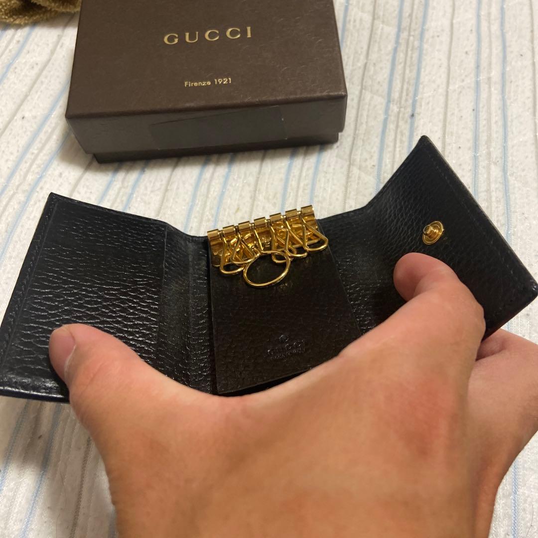 GUCCI 6連キーケース　マーモント　ブラック