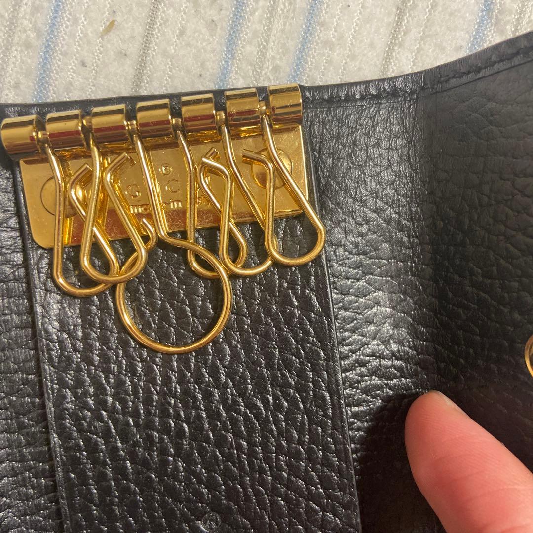 GUCCI 6連キーケース　マーモント　ブラック