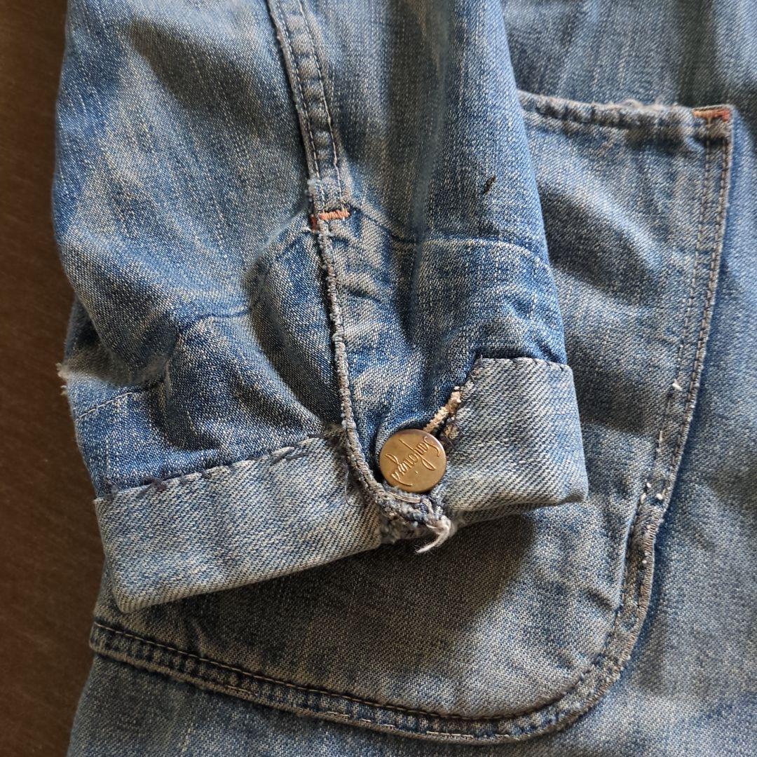 40s Vintage デニムカバーオール 大戦 4ポケ 月桂樹