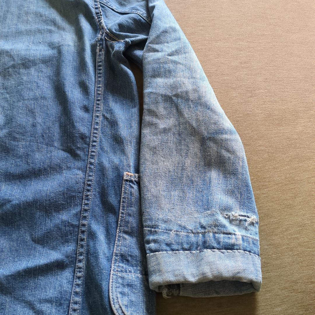 40s Vintage デニムカバーオール 大戦 4ポケ 月桂樹