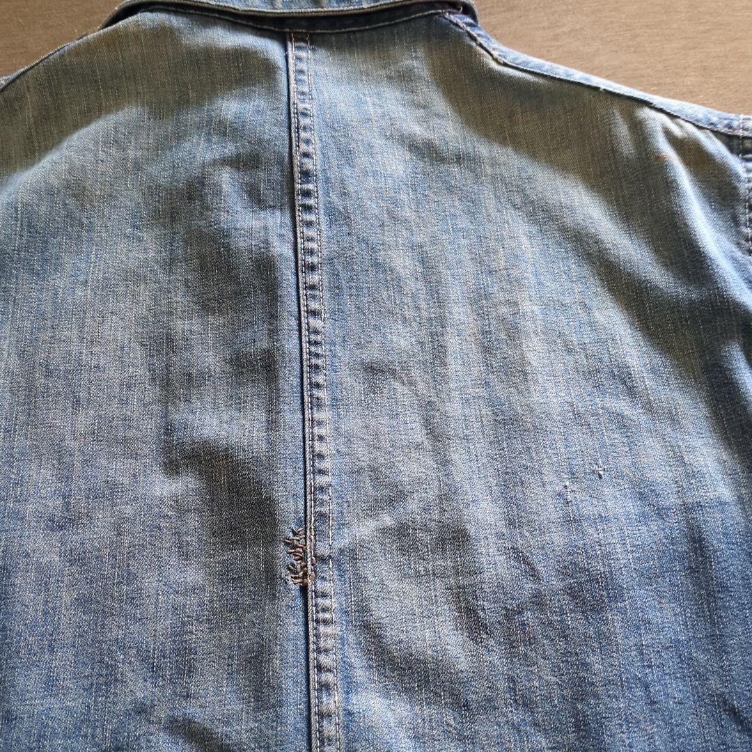 40s Vintage デニムカバーオール 大戦 4ポケ 月桂樹