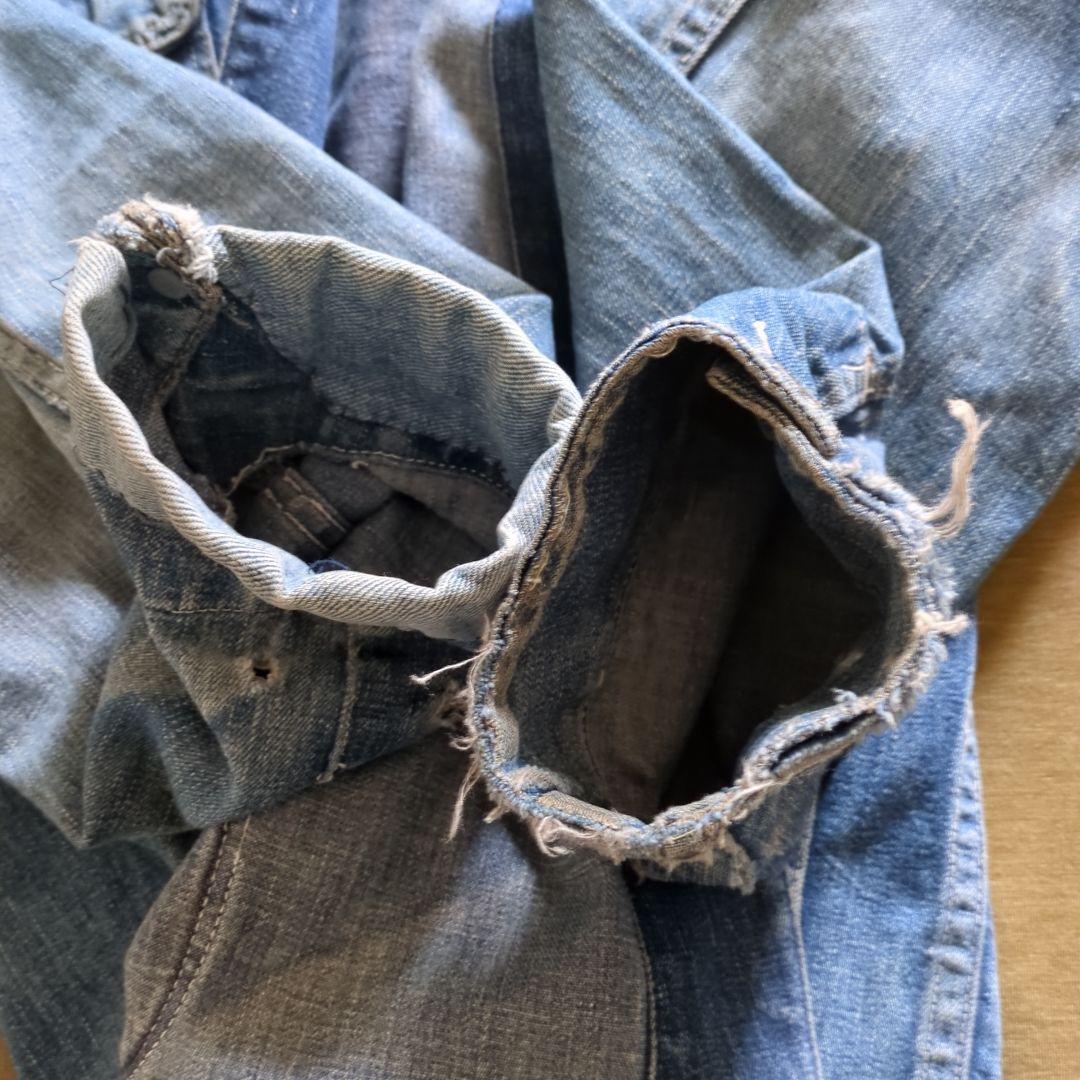 40s Vintage デニムカバーオール 大戦 4ポケ 月桂樹