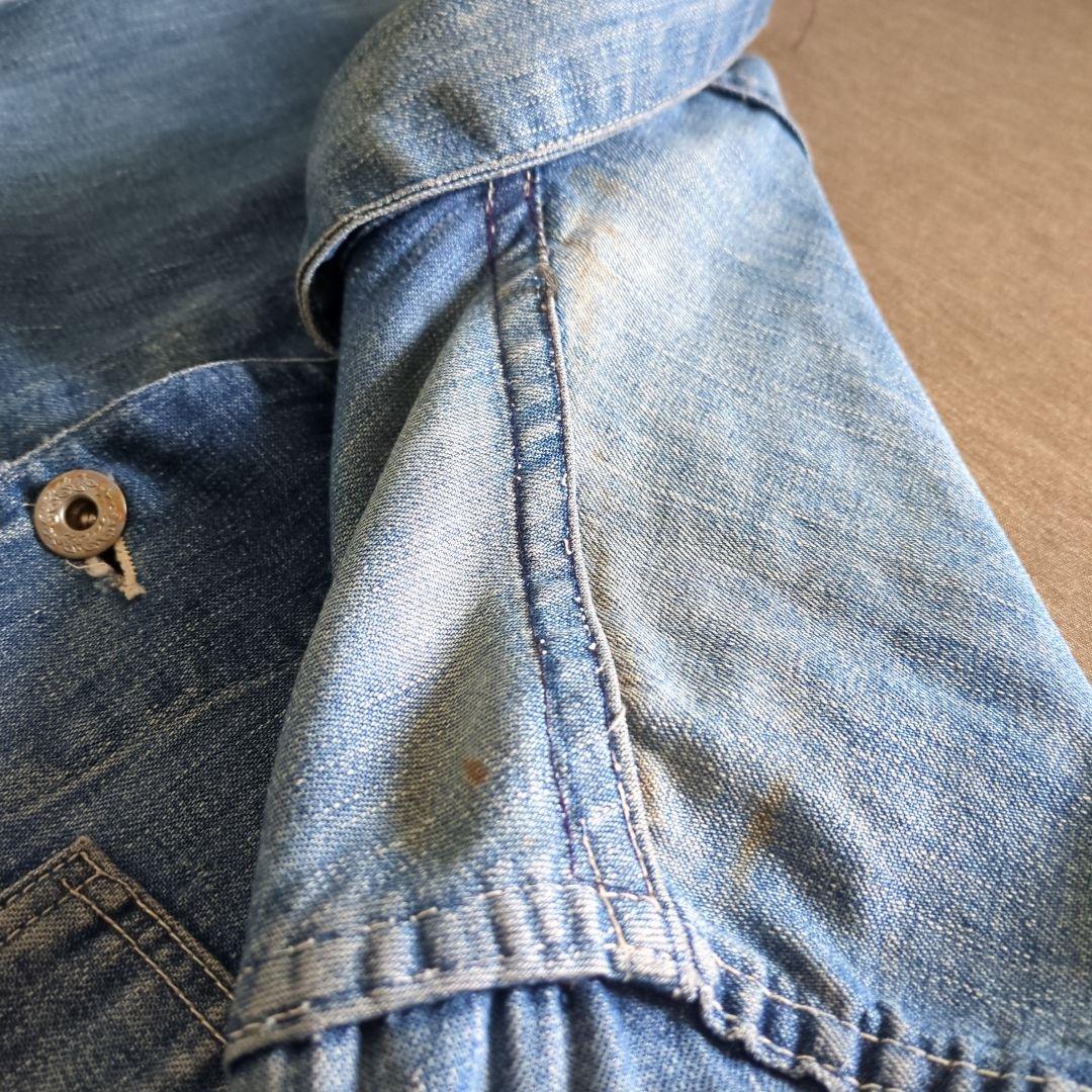 40s Vintage デニムカバーオール 大戦 4ポケ 月桂樹