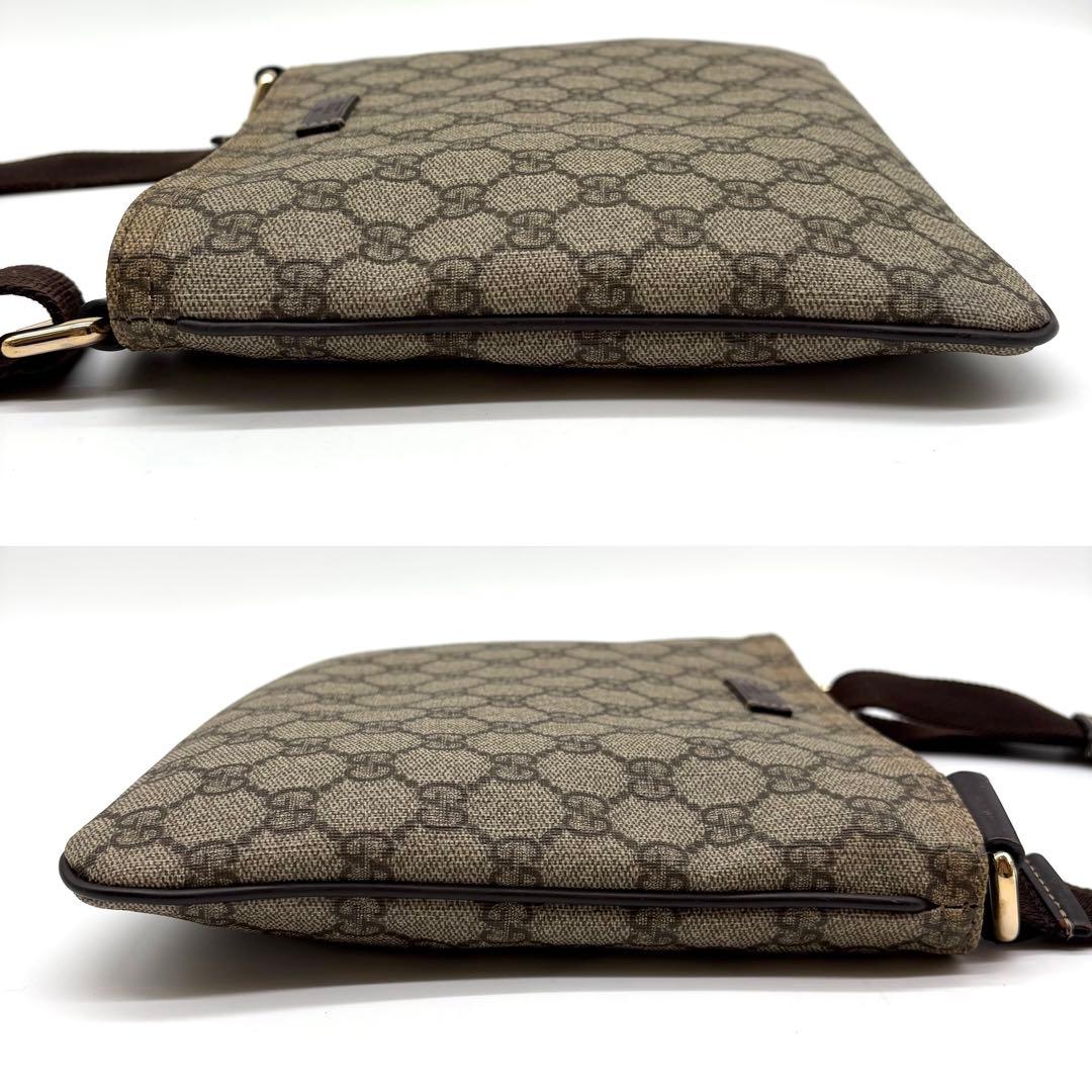 【極美品 保存袋付】グッチ ショルダーバッグ サコッシュ GGスプリーム PVC